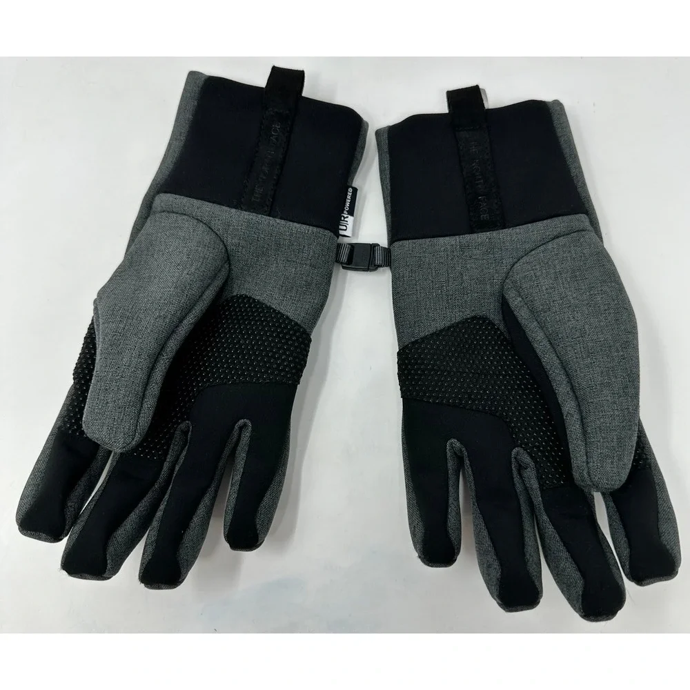 The North Face Touchscreen Gloves Heather Grey Black Mens Small